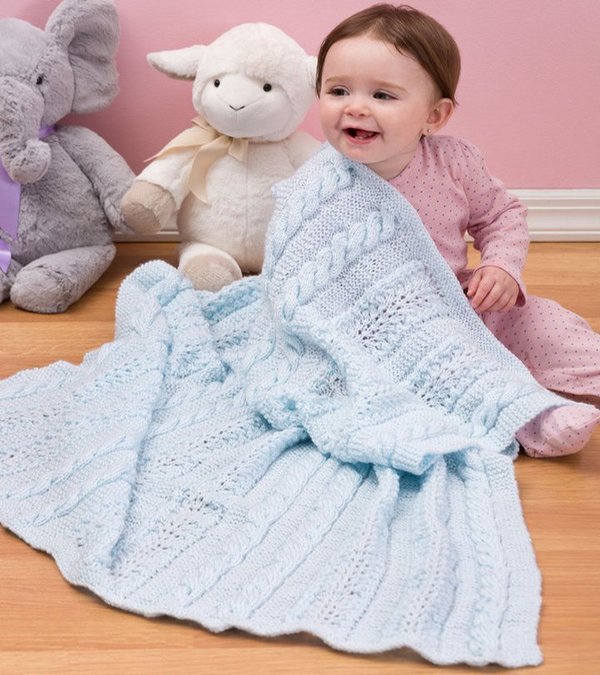 Easy Heavenly Baby Blanket Free Knitting Pattern - TheKnittingPatterns