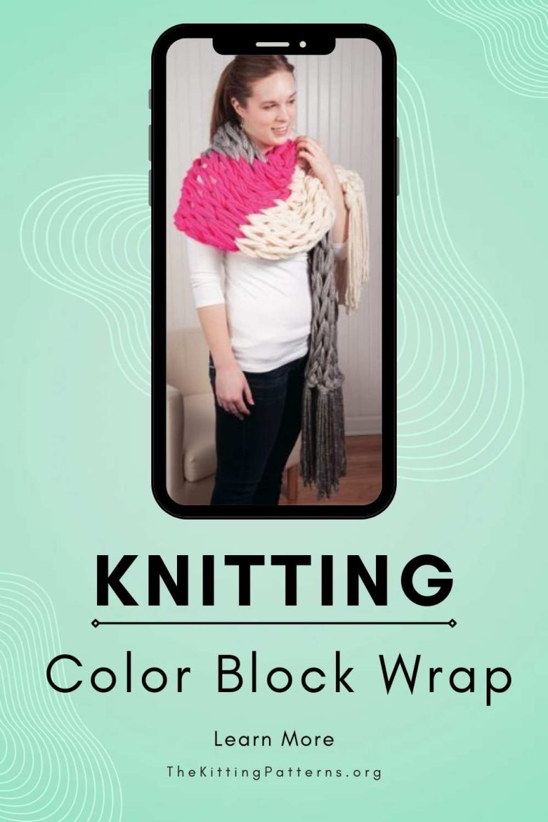 Free Knitting Pattern Color Block Wrap