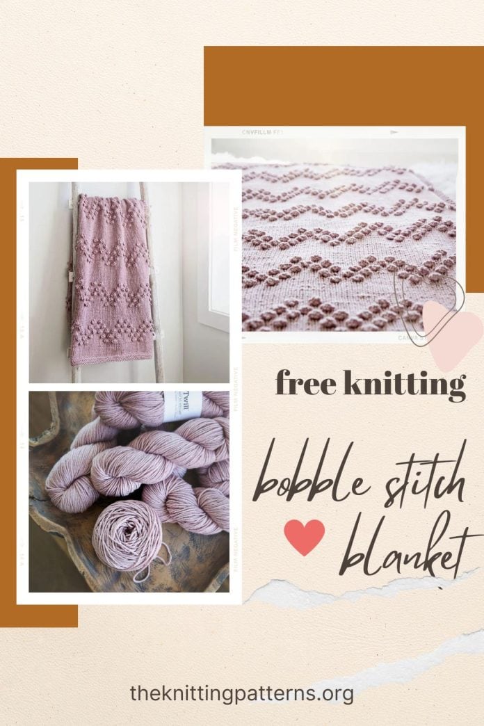 free-knitting-pattern-chevron-bobble-stitch-blanket