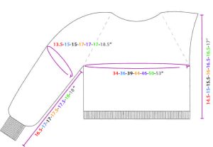 Free Knitting Pattern Chunky Sweater Diagram