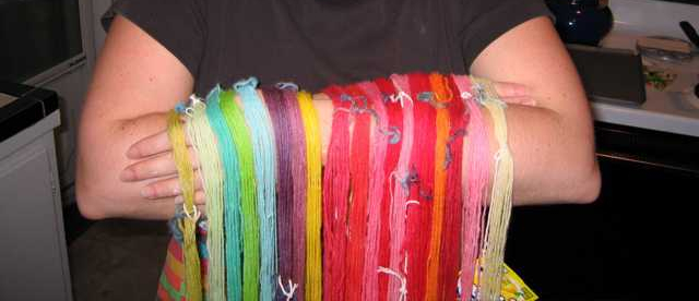 Kool Aid Dyeing Knitting Yarn Tutorial