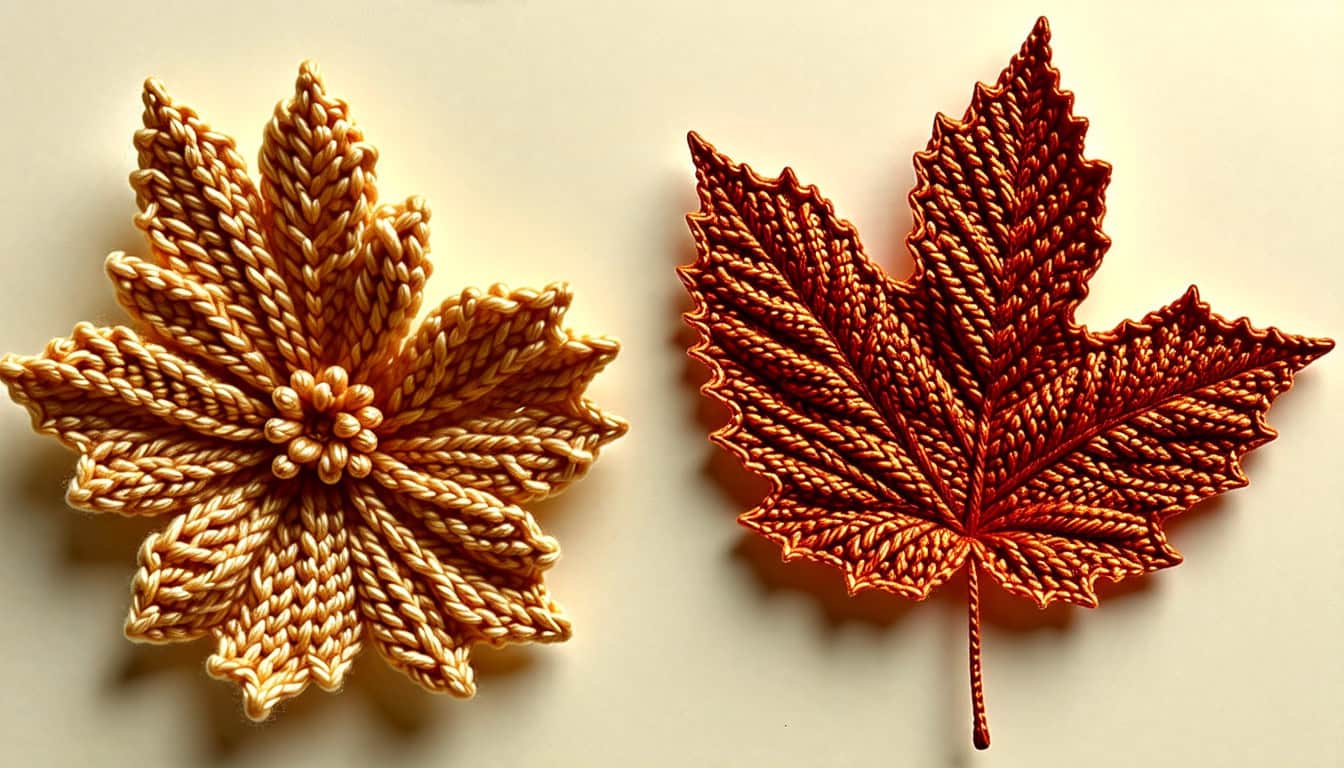 How to Knit a Maple Leaf: Free Pattern