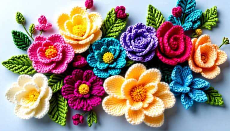 Discover Free Knitting Patterns for Flowers and Leaves