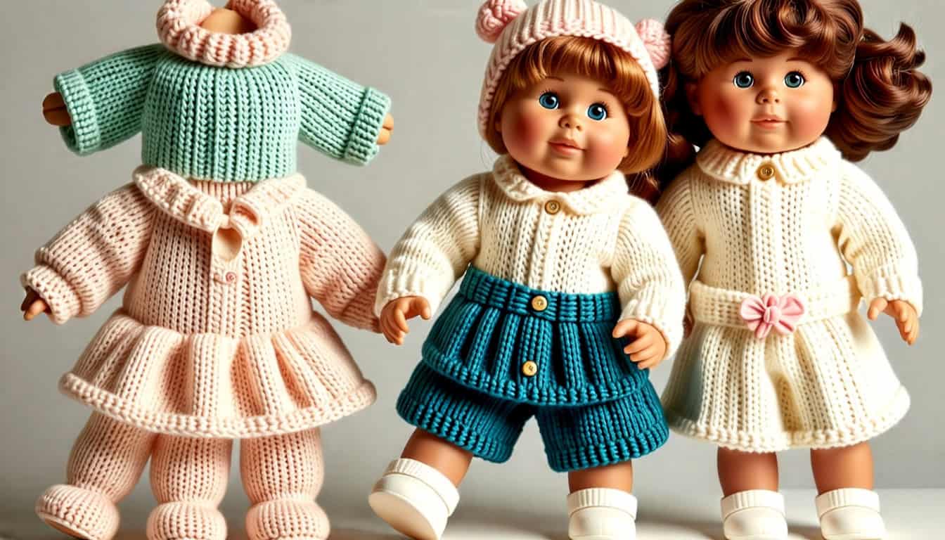 Showcasing Your Finished Knitted Cabbage Patch Doll Clothes.