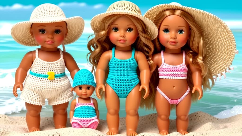 Knitting Patterns for Doll Swimwear