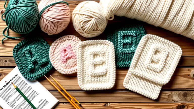 Free Knitting Patterns Dishcloths Alphabet