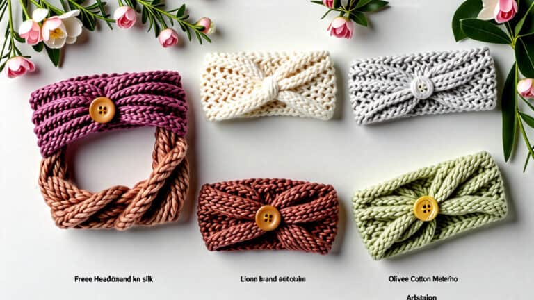 Free Headband Knitting Patterns With Button