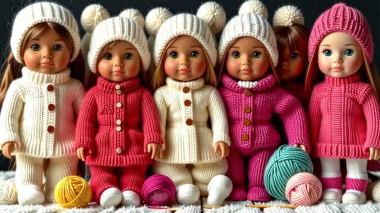 Easy Free Knitting Patterns for 11 Inch Dolls