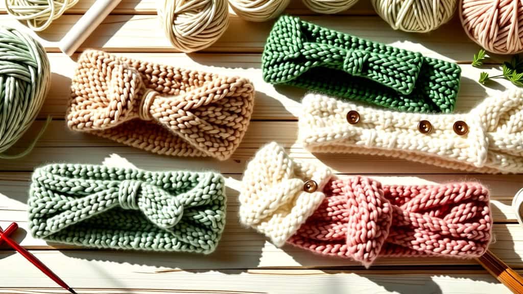 Free Headband Knitting Patterns With Button