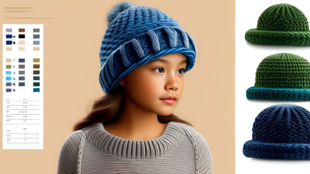 knitted hat in differenct colors