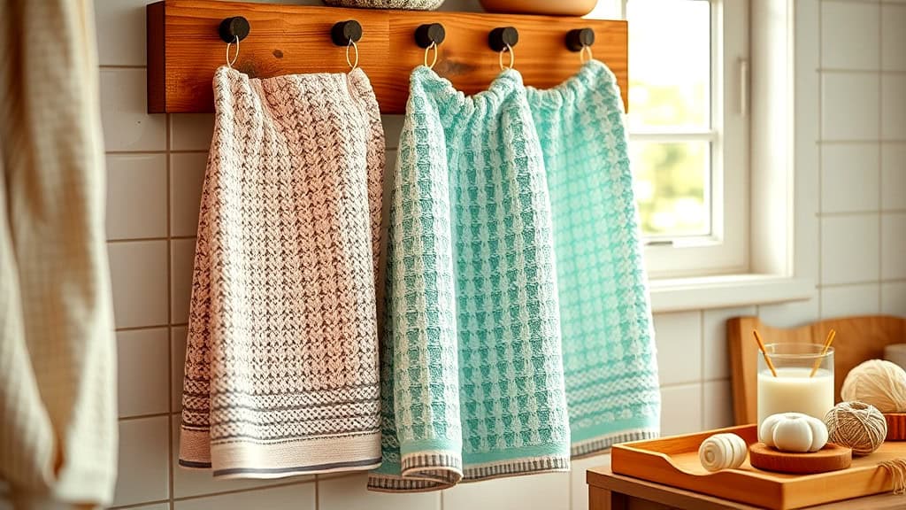 Easy Hanging Dish Towel Knitting Patterns