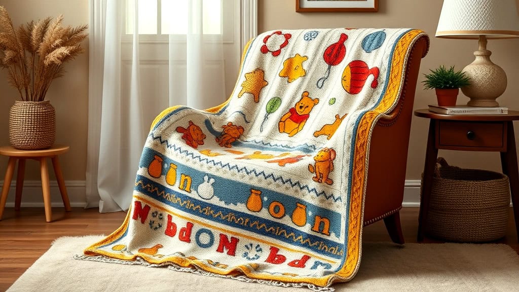 Create a Pooh Bear Blanket Design