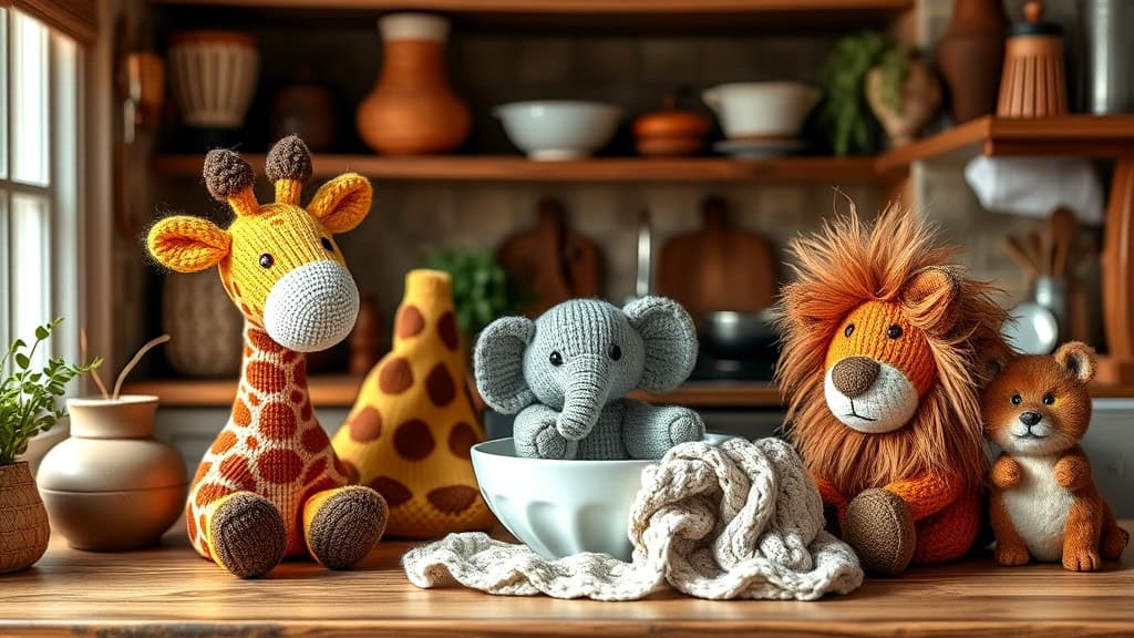 Zoo Animal Dishcloth Creations