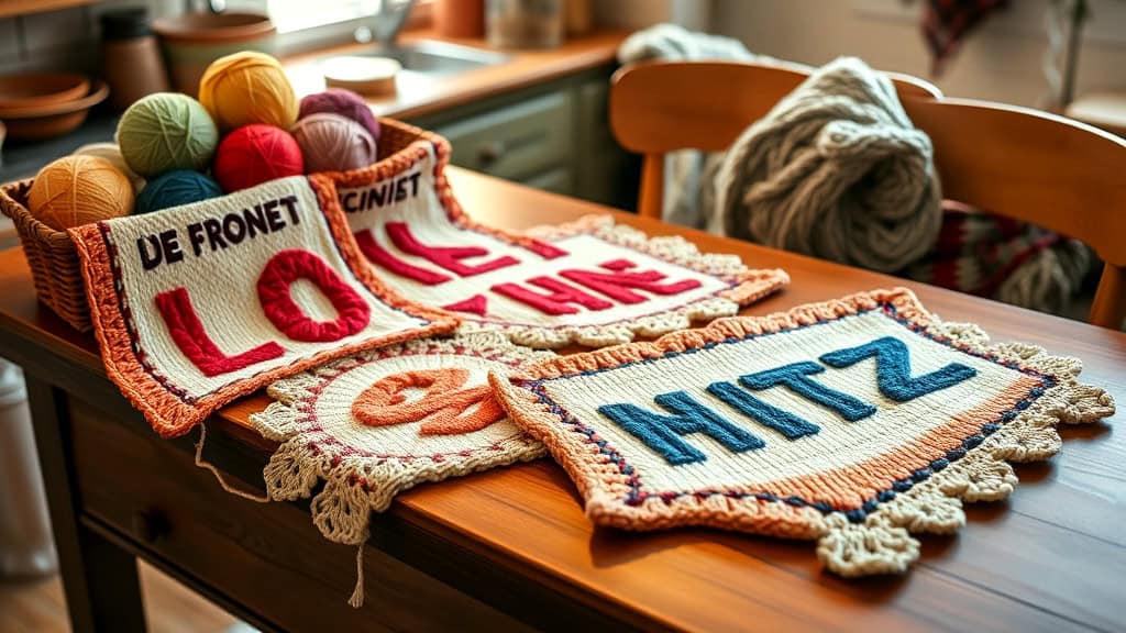 Combining Letters for Custom Dishcloths