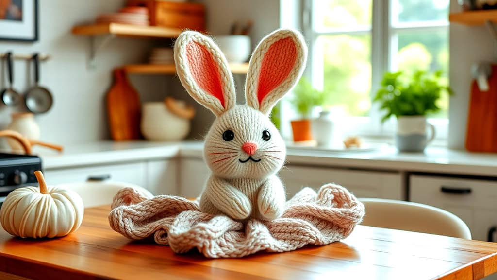 Crafting a Sweet Bunny Dishcloth