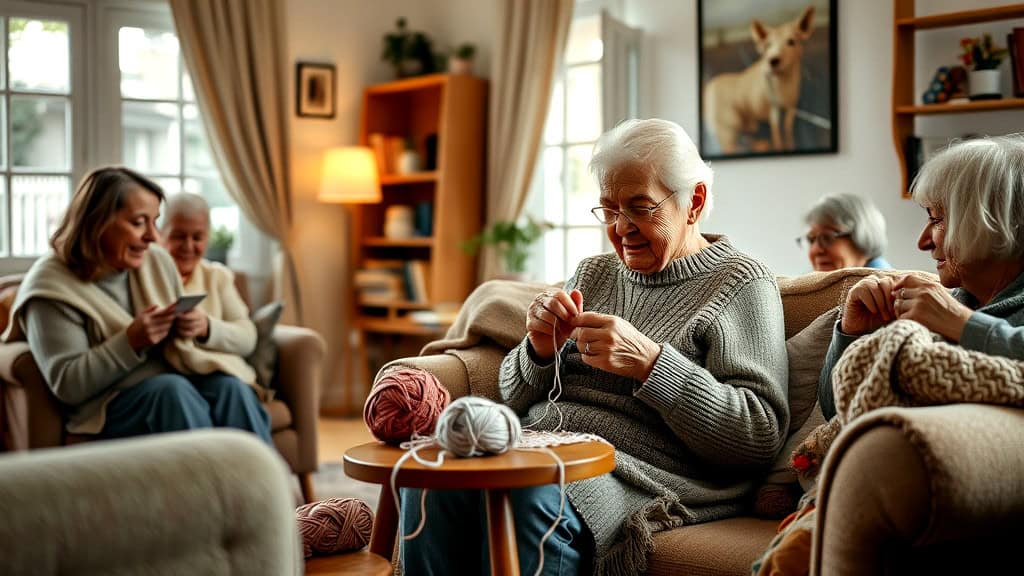 Therapy Benefits of Knitting for Seniors