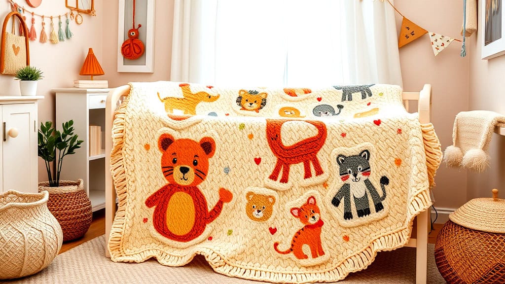 Free Knitting Patterns For Baby Blankets With Animals