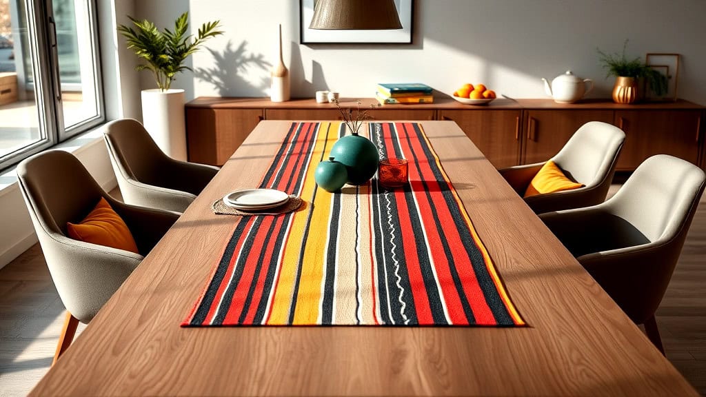 Modern Striped Table Runner Ideas