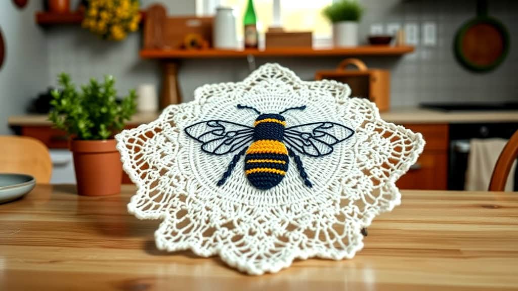 Simple Bee Dishcloth Design Simple Bee Dishcloth Design