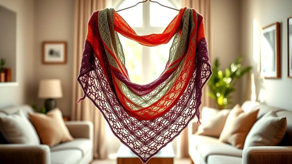 Showcasing Your Finished Triangle Scarf Showcasing Your Finished Triangle Scarf