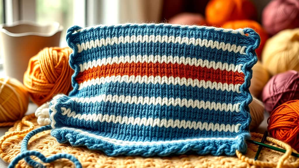 Creating a Simple Stripe Washcloth