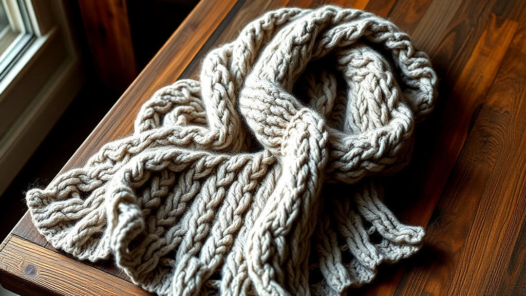 Seed Stitch Reversible Scarf